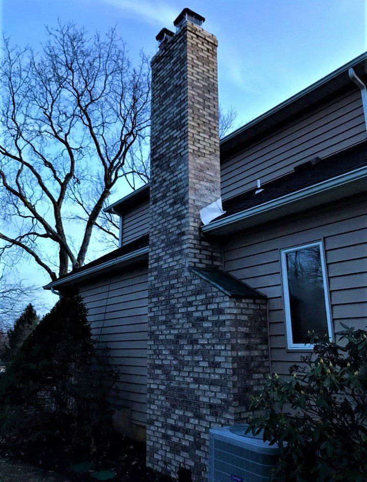 Chimney brick rebuild work